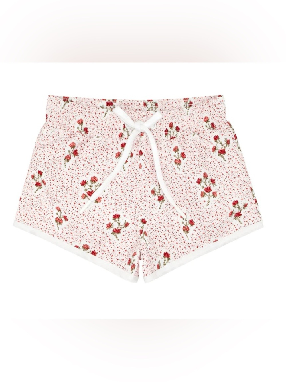 Minnow boy's Red & White Flowers Boardie Shorts (Size: 2T)